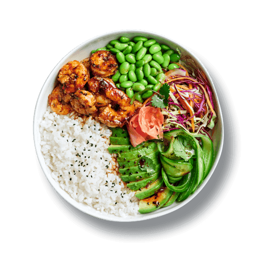 Poke Bowl macro photo